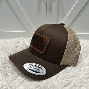 Trucker SnapBack hat American flag
